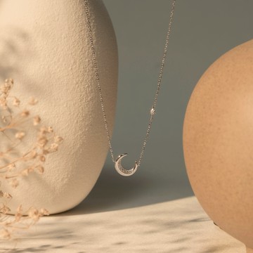 【Isha Jewelry】阿提米絲 Artemis 純銀項鍊 獨家設計 星星月亮項鍊