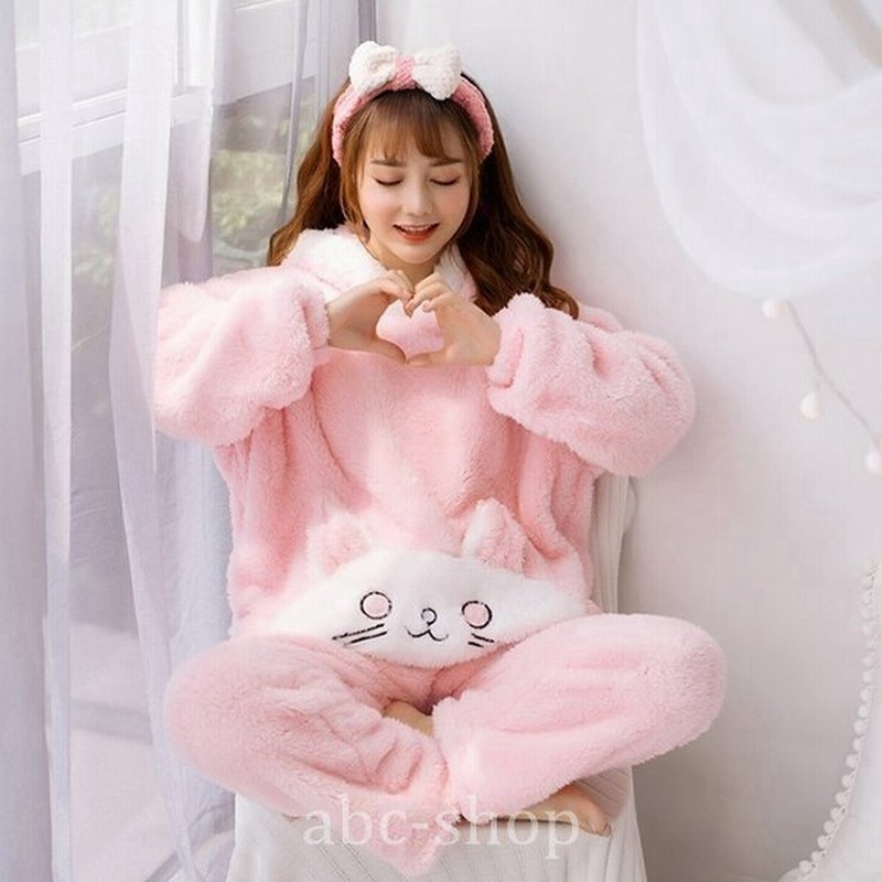 パジャマレディースモコモコふわもこルームウェア上下セット部屋着冬可愛いもこもこ裏起毛ふわふわナイトウェア寝巻き秋冬長袖あったか 通販 Lineポイント最大get Lineショッピング