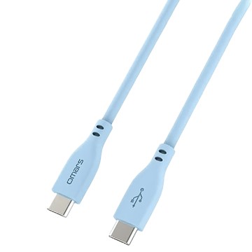 omars Type-C-Type-C炫彩快速傳輸充電線  1m  晴天藍  1條