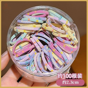 爆款熱推💖全臺免運 高彈力不傷髮橡皮筋兒童彩色拇指髮圈紮頭髮頭繩寶寶紮小啾啾髮繩 W9M0