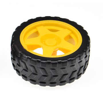 【AI電子】智能小車輪胎不帶內膽橡膠車輪底盤輪子ARDUINO機器人尋跡