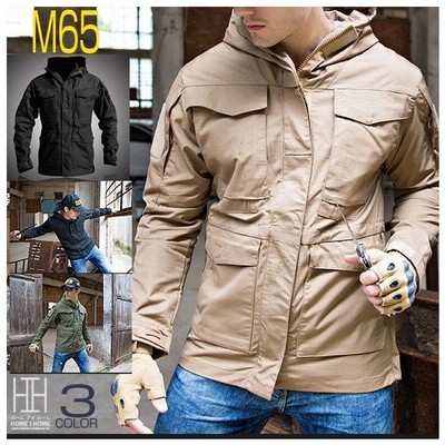 ミリタリージャケット メンズ 無地 M65 フィールドジャケット ミリタリー系 保温 アウトドア アウター 通販 Lineポイント最大get Lineショッピング
