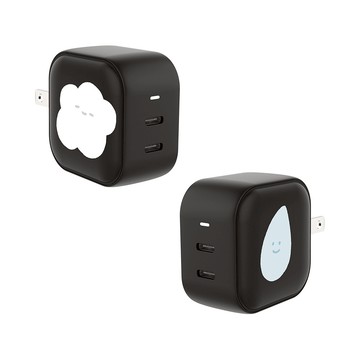 【獨家設計】滴答雨季GaN 45W Type-C雙孔充電頭
