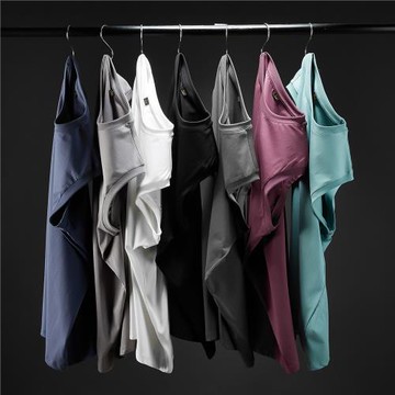 絲光棉冰絲背心男士內穿夏季打底運動無袖白色汗馬甲坎肩薄款大碼