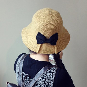 韓版秋冬季蝴蝶結毛線盆帽針織帽子休閑漁夫帽女保暖禮帽文藝復古1入