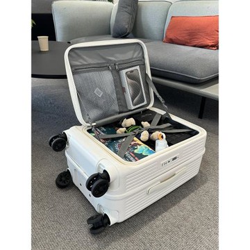 前開口行李箱女20寸登機箱新款側開蓋拉桿箱24靜音剎車輪PC材質26