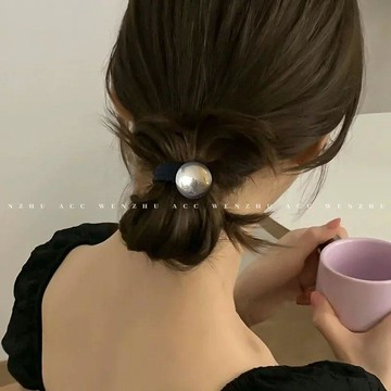 髮圈 髮線圈 無痕髮圈珍珠頭繩2026新款高端扎頭髮皮筋女皮套高彈力耐用黑色髮圈髮飾品彈性髮圈 小髮圈 髮飾 綁髮繩 髮