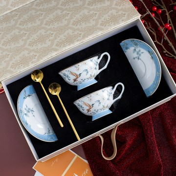 汽車香氛 車用擴香 夾式芳香車內香水 咖啡杯子骨瓷下午茶壺茶具套裝喬遷實用禮盒新婚結婚禮物