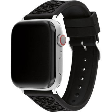 COACH Apple Watch 錶帶 42/44/45mm 適用 矽膠錶帶 - 黑色(不含手錶)