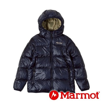 【Marmot】童連帽防風羽絨外套(FP750)『藏青』TSAKD102 戶外 露營 登山 健行 休閒 時尚 兒童 保暖 防風 羽絨外套