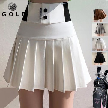 高爾夫球服裝女百褶運動裙子防走光羽毛球網球裙褲緊身短裙褲春秋
