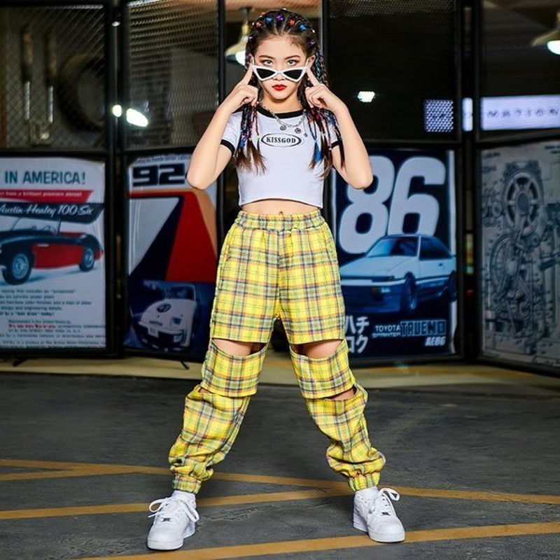 全店販売中 ジャズダンス ヒップホップ ステージ衣装 子供服 HIPHOP 練習着 キッズ セットアップ