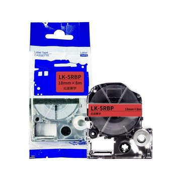 EPSON LK5RBP 紅底黑字 副廠標籤帶 18mm