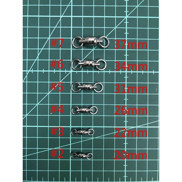 不鏽鋼雙培林轉環10顆裝  (#2 #3 #4 #5 #6 #7)  《釣魚、船釣、海釣》