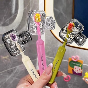 ★現貨★🏆牙刷頭保護套 便攜旅行牙刷套 防塵保護帽 便攜牙刷頭收納夾 家用牙刷头套 透明收納夾子 電動牙刷防塵牙刷罩