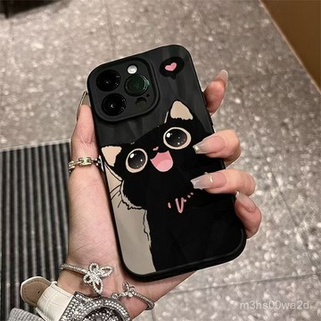可愛黑色貓咪 防摔 保護殼 蘋果iphone 78p xr i11 i12 13 14 15 16 pro max手機殼