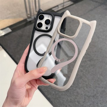 創意卡通 高級 貓耳3D款 可愛貓尾巴 iPhone 17 16 15 14 13 12 11 Pro max 手機殼