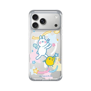 iPhone 17 Pro Max ClearX (MagSafe 兼容) 霜透灰 - 懶散兔與啾先生 Lazy Rabbit and Mr.Chu - 魔法