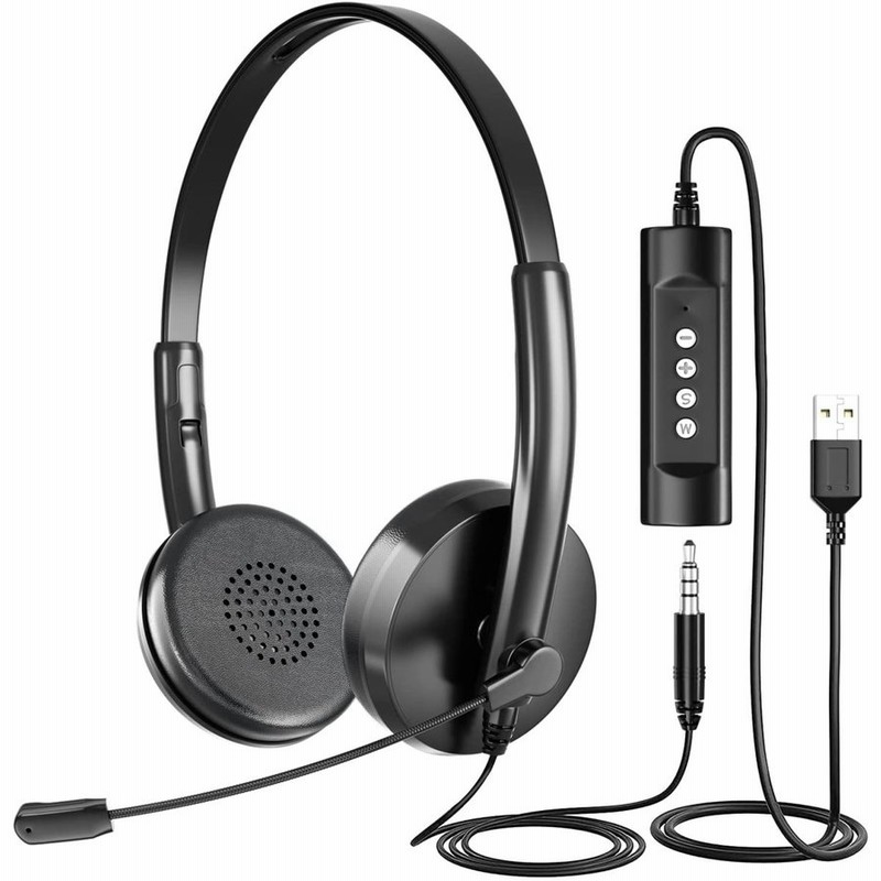 ヘッドセット ヘッドホン マイク付き 3 5mm Usb両用 有線 両耳高音質 軽量 通話 Android Iphone Pc Ps3対応 通販 Lineポイント最大0 5 Get Lineショッピング