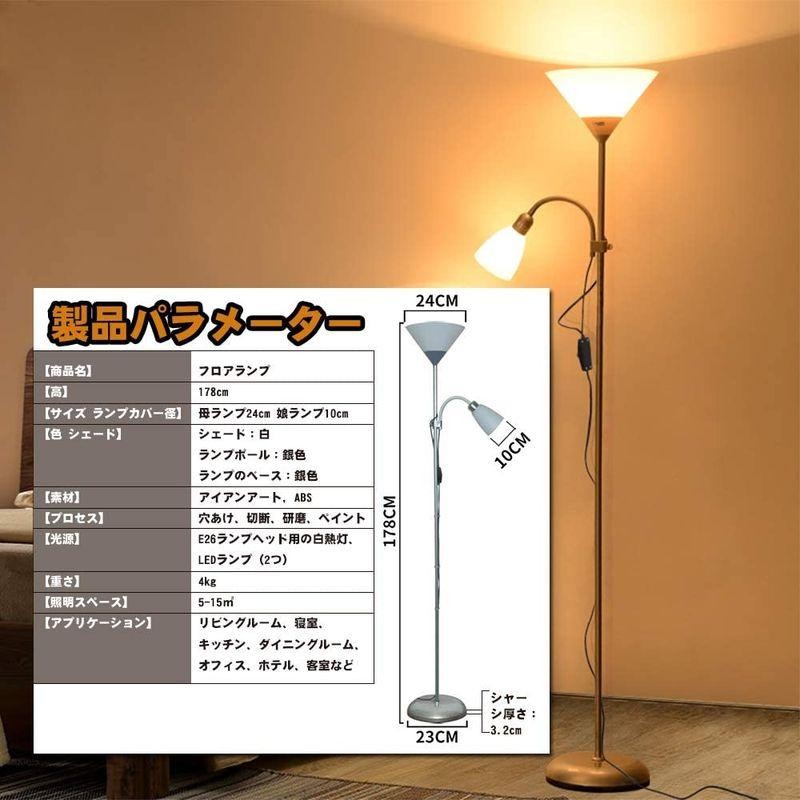 LAMPAOUS フロアランプ led フロアライト、フロアスタンド・ランプ 9w