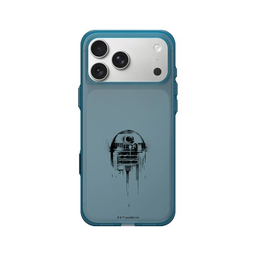 iPhone 17 Pro Max Clear (相機按鈕) 夜幕藍 - 迪士尼-星際大戰 Star Wars - R2D2-噴漆黑