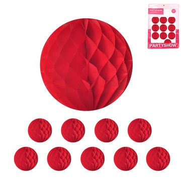 Partyshow 派對蜂巢球  紅色  20cm