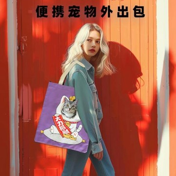 貓包外出便攜帆布包單肩包斜挎包狗狗背包可露頭貓咪小型犬寵物包
