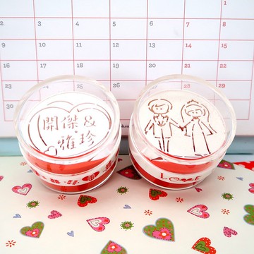 【客製結婚伴手禮】新人Wedding 名字客製 雙面沙漏紙鎮