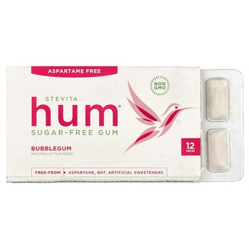 Stevita Naturals, Hum®，無糖口香糖，泡泡糖味，12 片