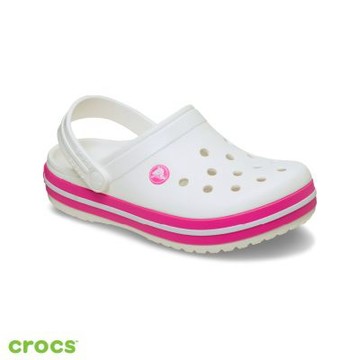 Crocs卡駱馳 (童鞋) 卡駱班小童克駱格-白/桃粉色 207005-6WU