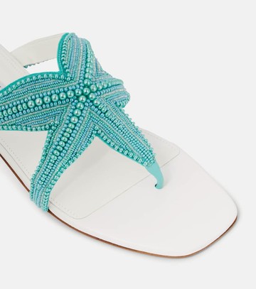 Aquazzura Reef Star embellished leather sandals