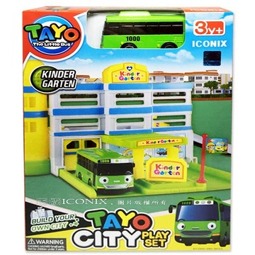 【Fun心玩】TT76753 麗嬰 正版 TAYO 迷你世界幼稚園 (附小車) 迷你場景 韓國 小巴士 生日禮物