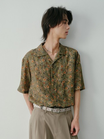 漫山遍野 天絲麻古巴領短袖襯衫