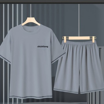 【夏季】睡衣男士 雲朵棉短袖+短褲套裝 家居服寬鬆大碼薄款休閒 夏季套裝