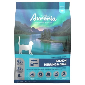 Auroria 極光 全齡貓用 無穀天然貓糧  鮭魚 + 鯡魚 + 雪蟹  1lb  1包