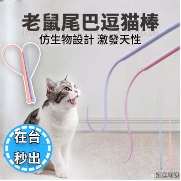 🔥在台現貨.附發票.隔日到🔥逗貓棒 貓玩具 仿老鼠尾巴 矽膠逗貓棒 矽膠逗貓杆 老鼠尾巴逗貓棒 長杆懶人逗貓玩具 寵物玩