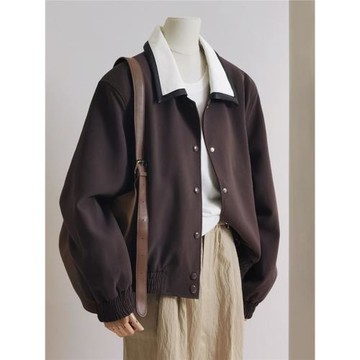 歐貨老錢風高級感咖色女士夾克2023新爆款歐洲站高端時髦上衣外套