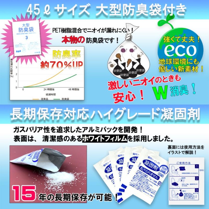 今だけ限定特価 簡易トイレ 防臭 80回 携帯トイレ 災害用トイレ 緊急用