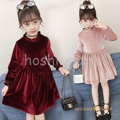 子供服 ワンピース キッズ 女の子 長袖 秋冬 おしゃれ 韓国子供服 ジュニア 膝丈ワンピース 丸首 子供ドレス Dress カジュアル 女児 可愛い 小学生 通学着 新品 通販 Lineポイント最大get Lineショッピング