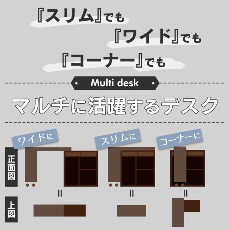 デスク ゲーミング DORIS 収納 棚 机 ワーク パソコン オフィス