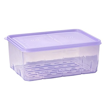 Thx Soyoon 冷凍密封保鮮盒 5號 透紫色 1.3L  1組  8個 - 冰箱收納保鮮好幫手