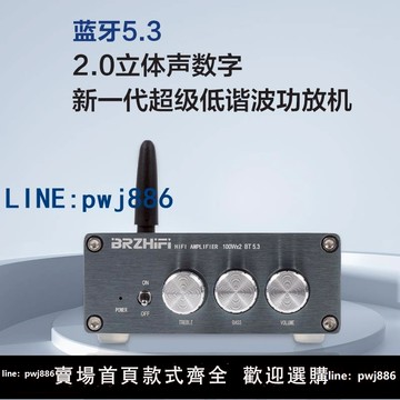 【可開發票】BL53A TPA3116 2.0數字功放機 家用桌面100W*2紅環電感 藍牙5.3