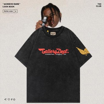 Gallery Dept高街復古水洗做舊Vintage美式休閑男女寬松短袖T恤潮
