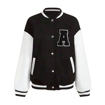 美式刷毛棒球外套 棉+聚酯纖維材質  肩寬58cm 胸寬60cm 全長70cm 袖長52cm  AHPH字母