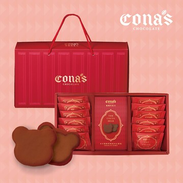 新年禮盒｜春暖花開 可可熊榛果夾心餅乾 (18入/盒)