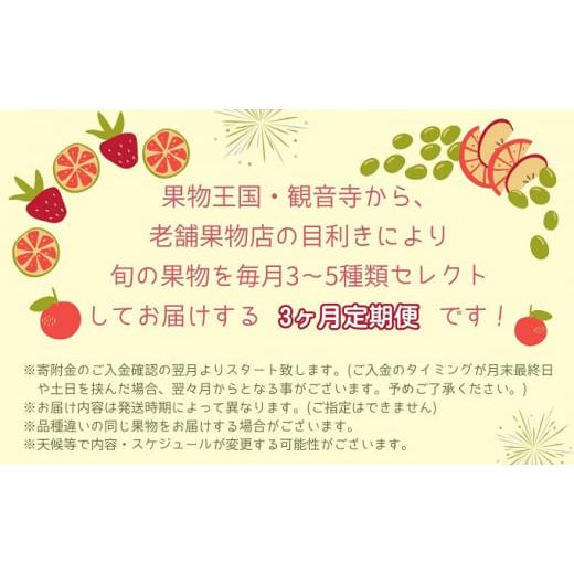 ふるさと納税 香川県 観音寺市 旬を見極めた、厳選フルーツ詰合せ定期便3ヶ月連続