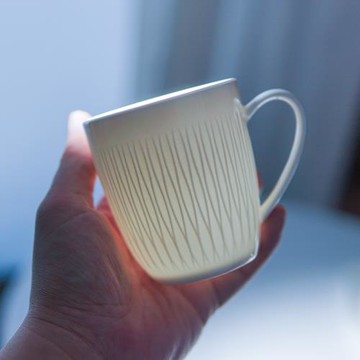 英國航空骨瓷茶水杯子創意馬克杯純白陶瓷浮雕下午茶杯咖啡杯155g