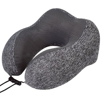 旅行陽離子U型枕 附收納袋 300g  深灰色  27 x 27 x14cm