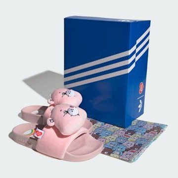 【adidas 愛迪達】 CARE BEARS X ADILETTE 拖鞋 女鞋 - Originals KH9957
