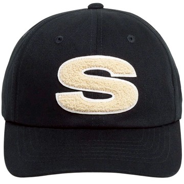 STUSSY 1311061 CHENILLE S SNAPBACK CAP 棒球帽 (黑色)